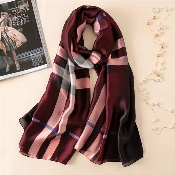 Accessories - Miss Bella - Burgundy Women Long Scarf